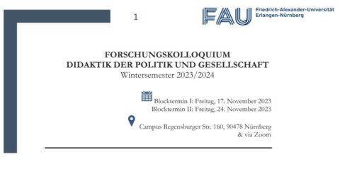 Zum Artikel "Nürnberger Forschungskolloquium"